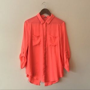 Women’s Sheer Button-up Blouse